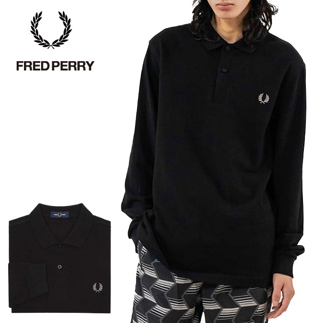 フレッドペリー フレッドペリー 長袖 ポロシャツ 鹿の子 カノコ FRED PERRY M6006 メンズ レディース ユニセックス The Fred Perry Shirt スポーツスタイル ワンポイント 刺繍 シンプル ブラック きれい目 黒