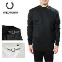 フレッドペリー ハイネック スウェットシャツ FRED PERRY M5548 メンズ Branded Collar Sweatshirt ブラック 黒 白 ホワイト シンプル