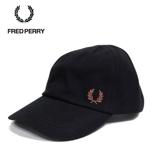 フレッドペリー ベースボールキャップ 帽子 FRED PERRY HW6726 BLACK×WHISKYBROWN S76 ワンポイント シンプル 黒 Pique Classic Cap フレッドペリー ベースボールキャップ 帽子 FRED PERRY HW6726 BLACK×WHISKYBROWN S76 ワンポイント シンプル 黒 Pique Classic Cap