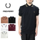 フレッドペリー ポロシャツ ライン入り鹿の子 半袖 FRED PERRY M3600 メンズ The Fred Perry Shirt スポーツスタイル ワンポイント 刺繍 シンプル ブラック ワイン