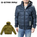 ジースターロゥ アウター メンズ ジースター ロウ 中綿 アウター フード付き G-STAR RAW D20126-B958 メンズ 撥水 シンプル ロゴ ジッパー ファスナー キルティング MEEFIC SQUARE QUILTED HOODED JACKET