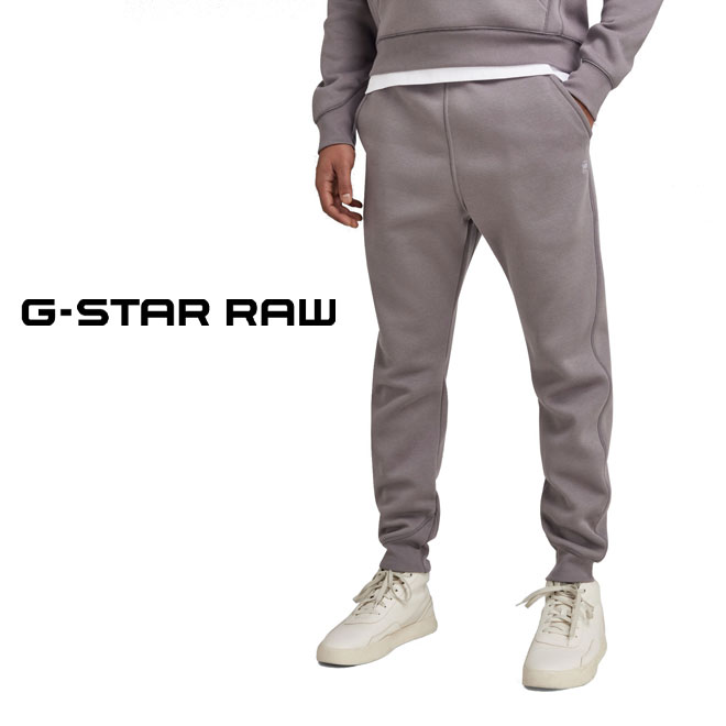 ジースター ロウ スウェットパンツ 裏起毛 G-STAR RAW メンズ D15653-C235-G077 PREMIUM CORE TYPE C SWEAT PANTS グレー グレージュ