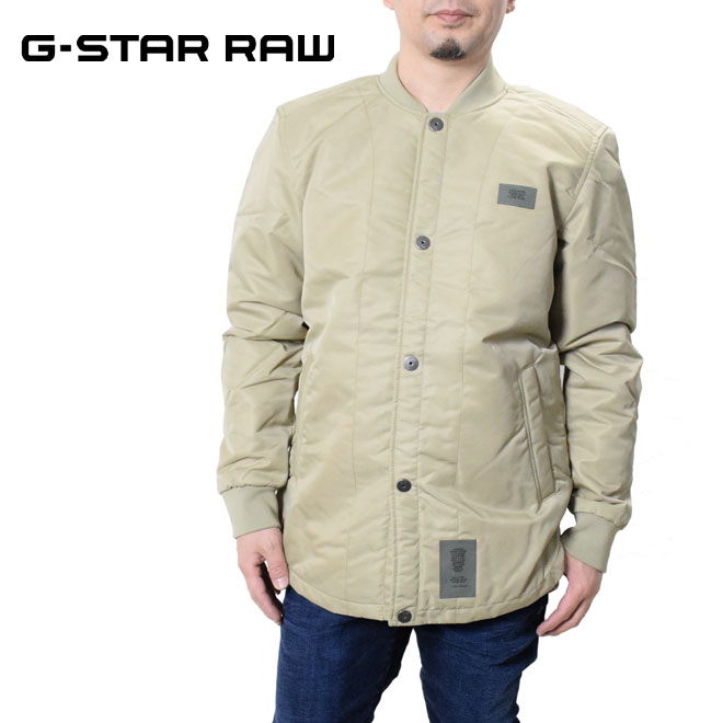 ジースターロゥ アウター メンズ ジースター ロウ オーバーシャツ アウター G-STAR RAW D20162-C143 メンズ シンプル ベージュ ナイロン 中綿 10 DEGREES PADDED JACKET