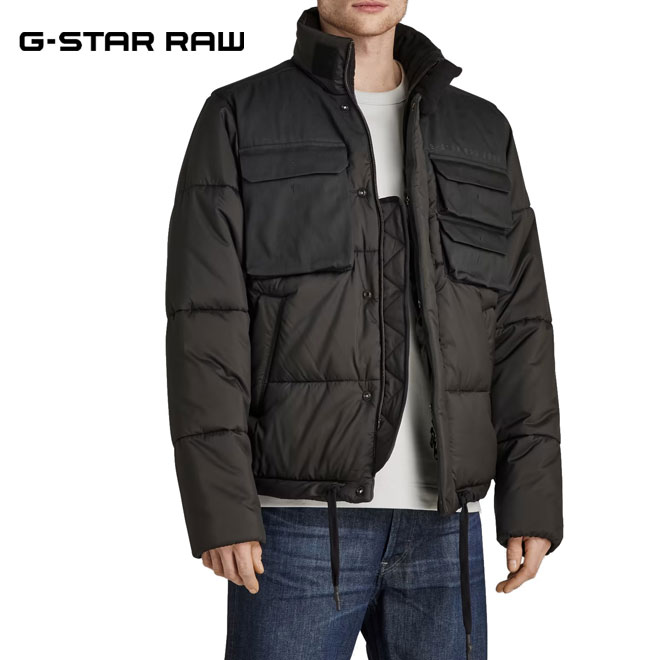 ジースターロゥ アウター メンズ ジースター ロウ 中綿ジャケット アウター G-STAR RAW メンズ D21937-D199-6484 ブラック 黒 ATTAC UTILITY PM PUFFER 秋冬 ポリエステル ナイロン