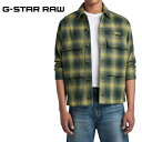 ジースターロー ジースター ロウ チェック柄オーバーシャツ 長袖 G-STAR RAW メンズ D21067-C904-D575 ネルシャツ イエロー×グリーン UNISEX POCKETONY SERVICE OVERSHIRT