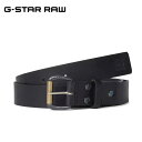 バックルベルト ベルト（メンズ） ジースター ロウ レザーベルト 本革 30mm G-STAR RAW メンズ D20178-3127-A784 SMALL DAST BELT カジュアル 3cm ブラック 黒