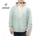 ジョンブル スウェットパーカー DENIM DELIGHT DAYS JOHN BULL JY254C02-060 グリーン メンズ ムラ染め ダメージ加工