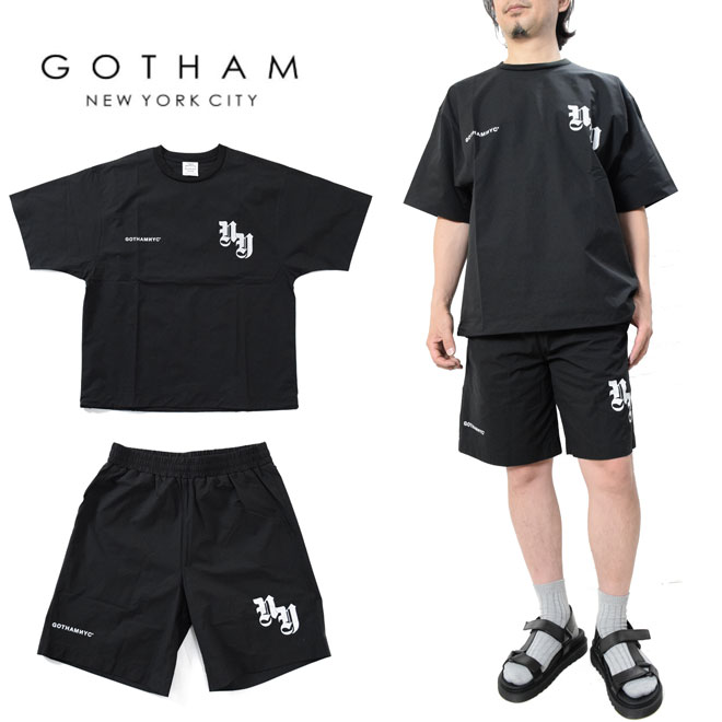 楽天friends　楽天市場店ゴッサム エヌワイシー Tシャツ セットアップ GOTHAM NYC GNGN951 メンズ 上下セット 半袖 ショートパンツ アウトドア スポーツ ルーズフィットシルエット