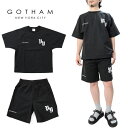 ゴッサム エヌワイシー Tシャツ セットアップ GOTHAM NYC GNGN951 メンズ 上下セット 半袖 ショートパンツ アウトドア スポーツ ルーズフィットシルエット