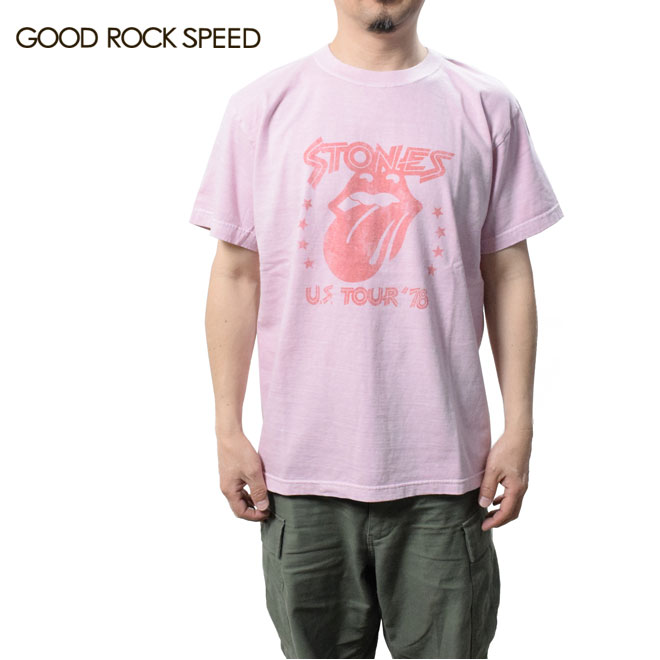 グッドロックスピード ローリングストーンズ コラボTシャツ 半袖 GOOD ROCK SPEED 24ROL002W The Rolling Stones Tee ロックT バンドTシャツ メンズ