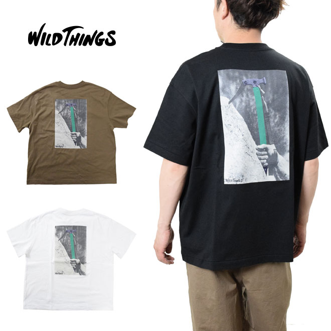 ワイルドシングス ピッケル バックプリント Tシャツ 半袖 WILD THINGS WT21028K メンズ 春夏 アウトドア キャンプ ウェア