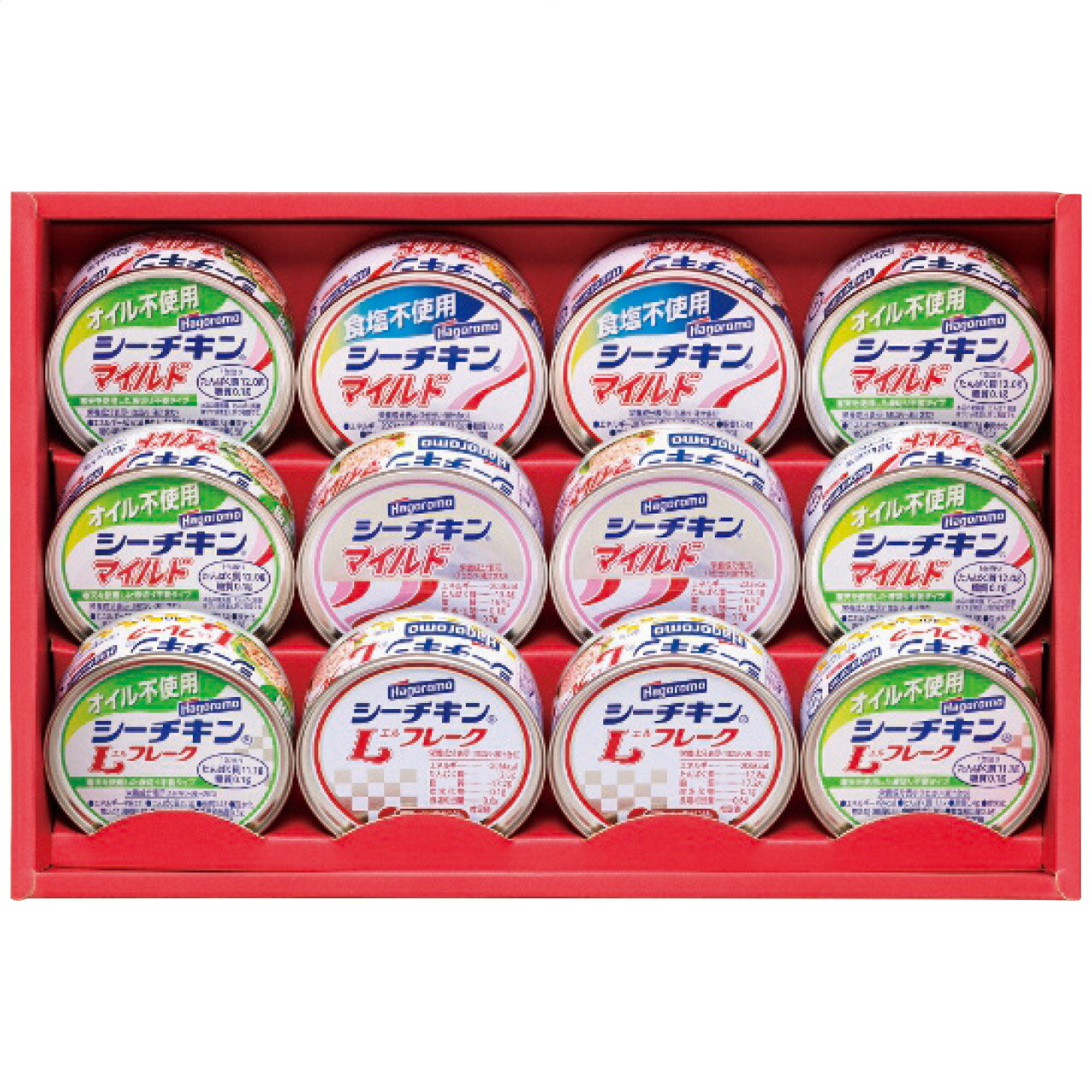 シーチキン ギフトセット【はごろもフーズ シーチキン ギフト 12個】シーチキン はごろもフーズ ツナ缶 はごろも 日本製 ツナ オイル不使用 食塩不使用 マイルド 詰め合わせ セット 缶詰 食品 引っ越し 敬老の日 父の日 母の日 お中元 お歳暮 送料無料 ギフト ギフトセット