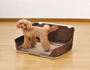犬 犬用 トイレトレー M レギュラーサイズ ワイドサイズ ブラウン オス トイレ 壁付 ウォールトレー 飛び散り防止 メッシュ付 すのこ付 汚れ防止 犬トイレ...