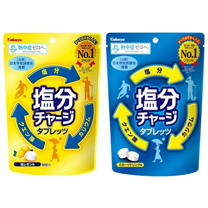 楽天健康ギフトショップ　楽天市場店【16日までポイント10倍！】 カバヤ 塩分チャージタブレット 81g×3パック スポーツドリンク味/塩レモン味