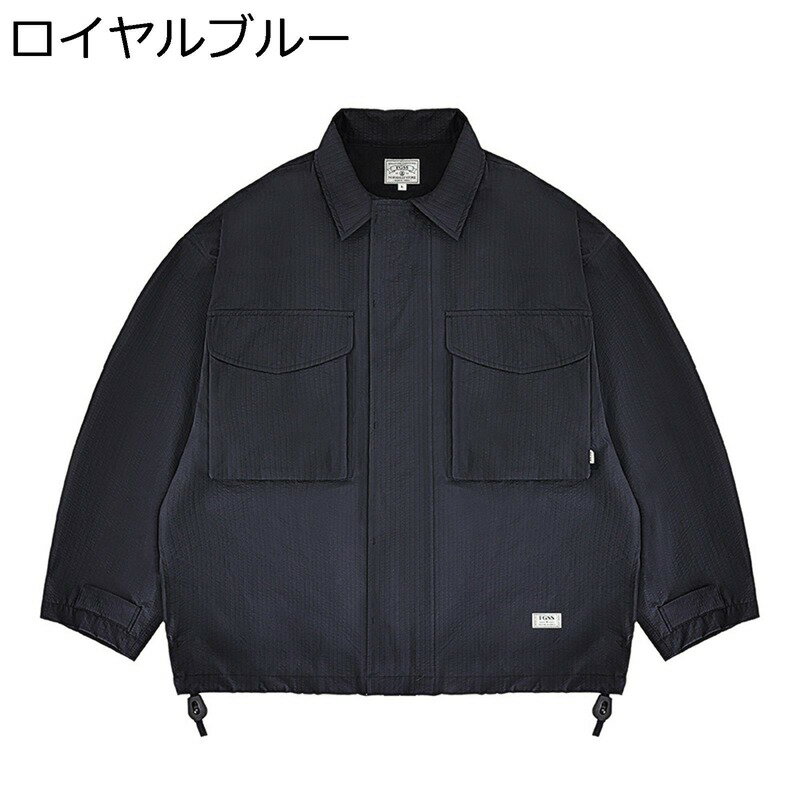 ジャケット メンズ ワークシャツ 長袖 カッコイイ 胸ポケット アウター 防風性 防寒性 日系 トップス 撥水加工 薄手 春秋 コーディネー..