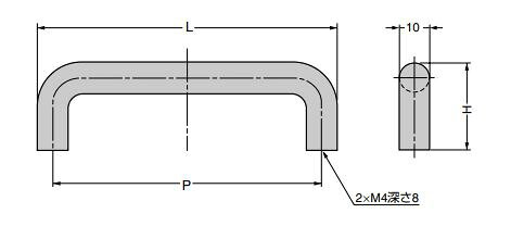 アルミ丸棒ハンドル AM-S スガツネ工業