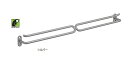ネクタイ掛 U形二段掛棒 NH-5 サイズ:300/350 仕上:アンバー/シルバー/AG塗装 シロクマ