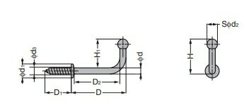 ステンレス鋼製玉付フック TY型 【TY-20】【TY-25】【TY-30】【TY-35】【TY-40】球状 スガツネ工業 LAMP ランプ