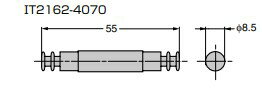 締結金具 IT2162型 【IT2162-4070】 シャフト I字 ITALIANA スガツネ工業 LAMP ランプ