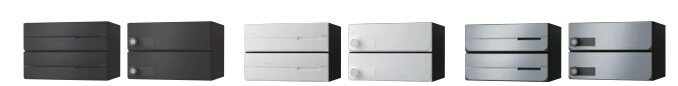 Rakuten - NASTA ナスタ ポスト W360×H120 前入後出／屋内タイプ KS-MB4102PY KS-MB4102-PU 上開き 横開き レターパックライト投函可能 ステンレスヘアーライン ブラック ホワイト シルバー 一部受注生産品