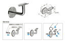 手すりパイプ用ブラケット 130111型 壁取付用【130111-042-12】旧品番: 13-0111-042-12 仕上: サテン仕上 スガツネ工業 LAMP ランプ(4)
