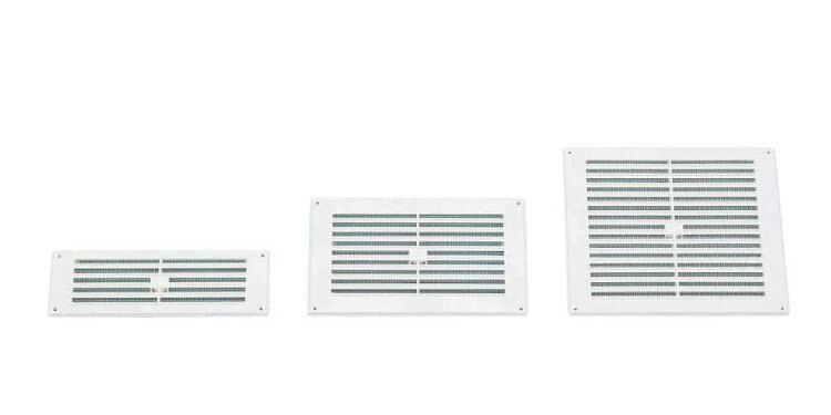 面付ルーバー空気孔 色: ホワイト W270 スガツネ工業 LAMP ランプ