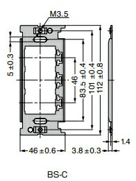 スイッチ・コンセントプレート PXP型用取付枠 BS型 材料:亜鉛めっき銅板/樹脂 【BS-C】【BS-K】スガツネ工業 LAMP ランプ