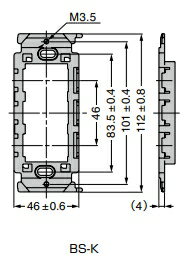 スイッチ・コンセントプレート PXP型用取付枠 BS型 材料:亜鉛めっき銅板/樹脂 【BS-C】【BS-K】スガツネ工業 LAMP ランプ