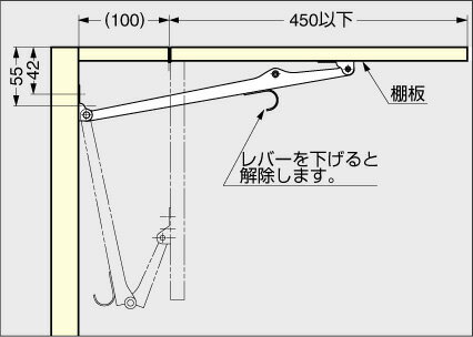 ランプ印 ステンレス鋼製自動バネタスキ 【GTS-300】 【294mm】 【BA材】 3