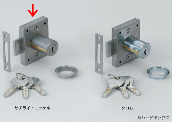【スガツネ】　ランプ印 ミリオンロック 面付シリンダー錠 7810型 【7810-24NI-B】 【24mm】 【サチライトニッケル】【別番】