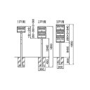 【ポール】NASTA ナスタ 部品 【KS-MB621SP】オプション ポール W380×H280 前入前出/防滴タイプ ヘアーライン W60 H1850 屋内 屋外KS-MB621S・KS-MB34S用 【ポスト別売】 ※代引き不可 ※配送時間指定不可 ※日曜・祝日配達不可