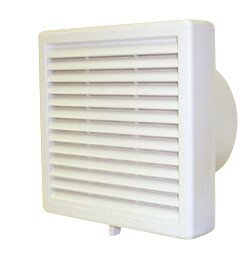 【杉田エース】 差圧式レジスター QDP-150FWG 【321-880】 色: ホワイトグレー サイズ: W190×H190×D116..