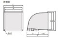 NASTA ナスタ 屋外換気口 樹脂/木枠留め用/強制換気・深型タイプ/吹出口:防鳥用リブ付 KS-700PE-25SG 適用換気扇: 20cm用 シルバーグレ...
