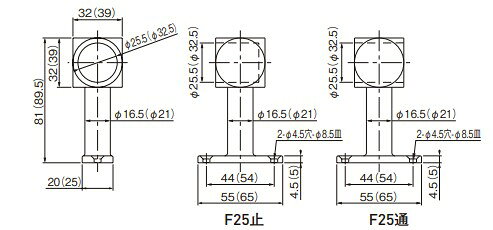 ドラム ブラケット 適用パイプ径:φ32 杉田エース