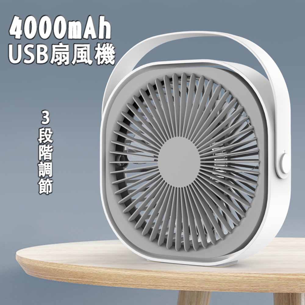 卓上扇風機 USB扇風機 ミニファン360度角度調整 静音パワフル送風 デスクファン 風量3段階調節 省エネ 3枚羽根 USB電源 長時間連続使用 寝室扇風機リビング アウトドアキャンプ ホワイト