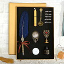 万年筆 羽ペンセット フェザー 羽ペン 羽根ペン セット フェザーペンセット羽ペンレトロシールディップペン書道フェザーディップ交換用チップフェザーペン羽ペン 新...