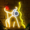 ネオンサイン 「レディ」 NEON SIGN ネオン管 美女肖像画 広告用 看板 壁の装飾用 ディスプレイ 居酒屋 カフェ 喫茶店 インテリア ホームデコレーシ...