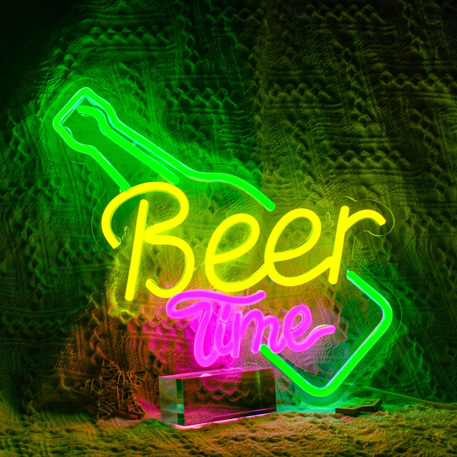 ͥ󥵥 Beer time NEON SIGN ͥ ӡ LED   ɳݤ ǥץ쥤  ե ...