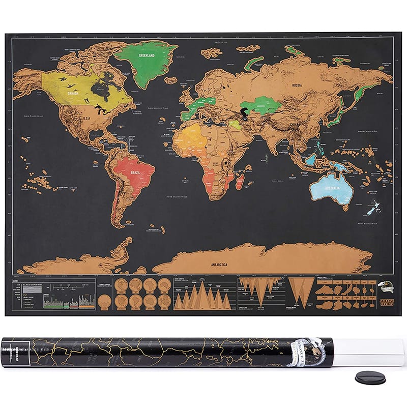 スクラッチマップ 宇宙地図 世界地図 82.5x59.4cm 旅行地図 ポスター トラベルマップ 学習地図 インテリア 壁の装飾 プレゼント