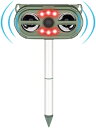 猫よけ 撃退器 害獣撃退 鳥害対策 ねこよけ IP66防水 犬よけ ソーラー充電&USB充電 超音波 差し込むと壁掛け型 二つ設置方法 ネズミよけ 鳥害対策 防塵 10m感知範囲 猫撃退 猫退治 日本語マニュアル 5つ撃退モード PIR赤外線センサー LED 強力フラッシュライト 畑 庭保護