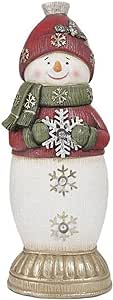 クリスマスの装飾 樹脂工芸品の輝く雪だるま彫像彫刻飾り飾りホームルームデスクトップ窓シーンレイアウト装飾ギフ バッテリー別売り 
