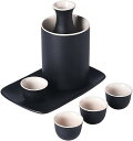 「10%OFFクーポン配布中」7点陶磁器清酒セットカップ、保温器付き、伝統復古陶磁器冷熱清酒飲、優雅なデザイン、家族や友人への最高の贈り物