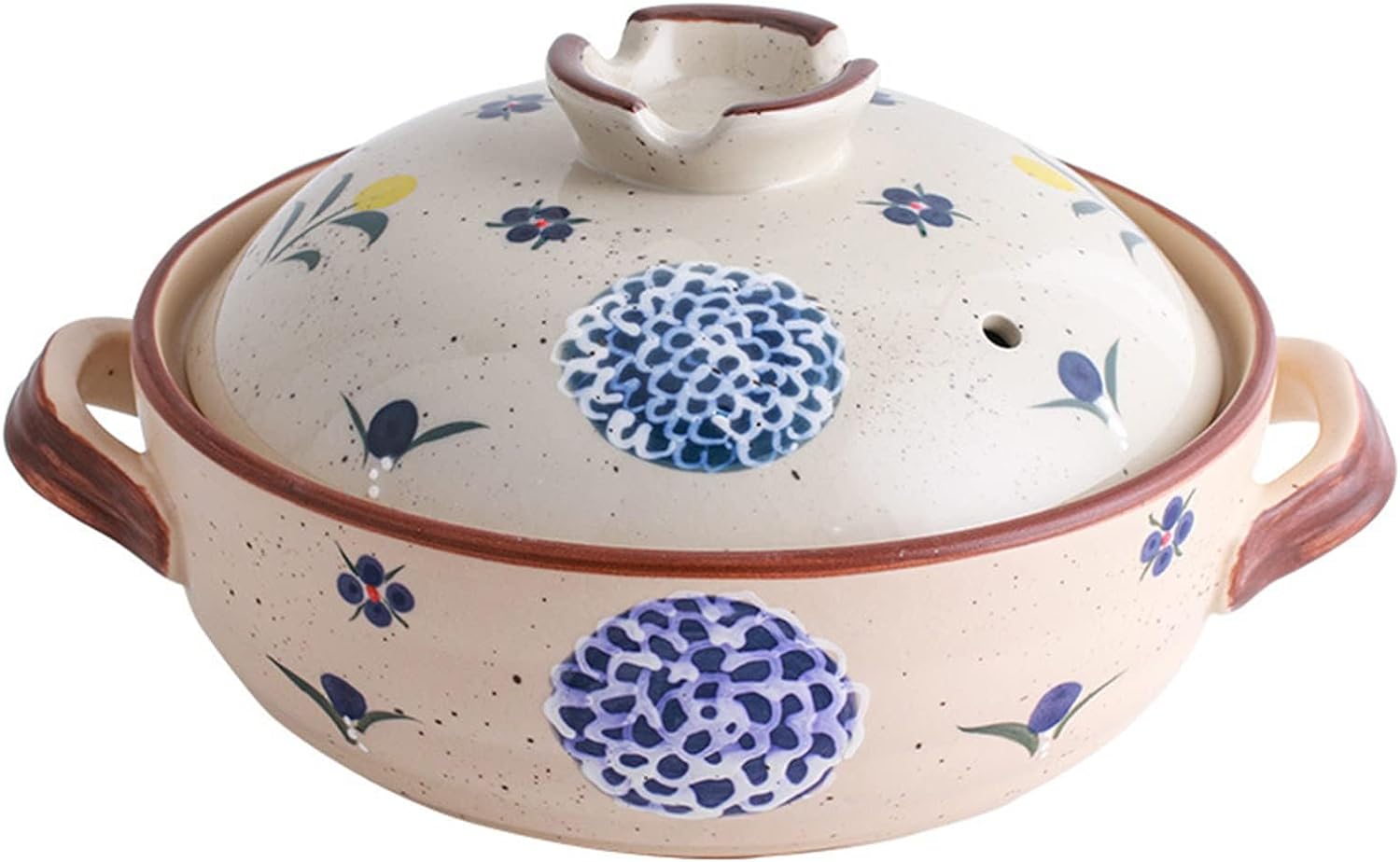 「10％OFFクーポン配布中」土鍋 セラミック製 台所用品 料理用 食器対応 ギフト 高温耐性蓋付き ラウンドセラミック 調理器具 (1.5L/2.5L)