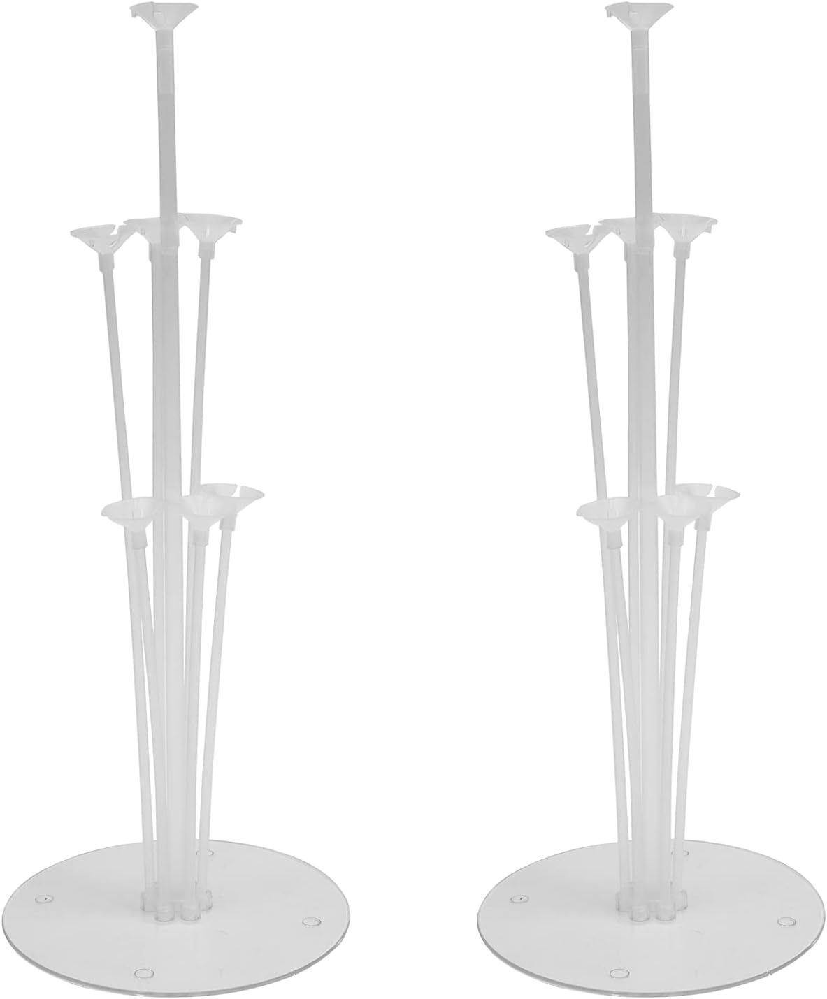 バルーンスタンド 2個セット ヘリウムガス不要 風船スタンド バルーンスティック ゴム風船立て バルーンホルダー 風船留め具 組み立て簡単 繰り返し使える 誕生日 結婚式 パーティー 100日祝 文化祭 飾り付け (2セット)