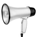 「10%OFFクーポン配布中」メガホン 拡声器 録音 再生 機能付き 25W サイレン コンパクト ハンドストラップ ハンディメガホン ハンドメガホン 録音再生機能 電子音サイレン(3)