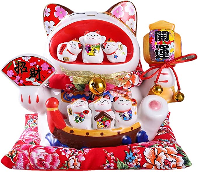 楽天市場】招き猫 貯金箱 特大の通販
