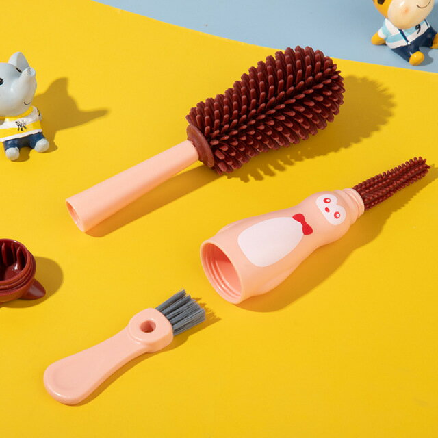 ボトルブラシ 4in1 水筒 洗う シリコン製 抗菌 ボトル洗い 水筒 洗浄 フタ 溝掃除 哺乳瓶ブラシ キッチ..