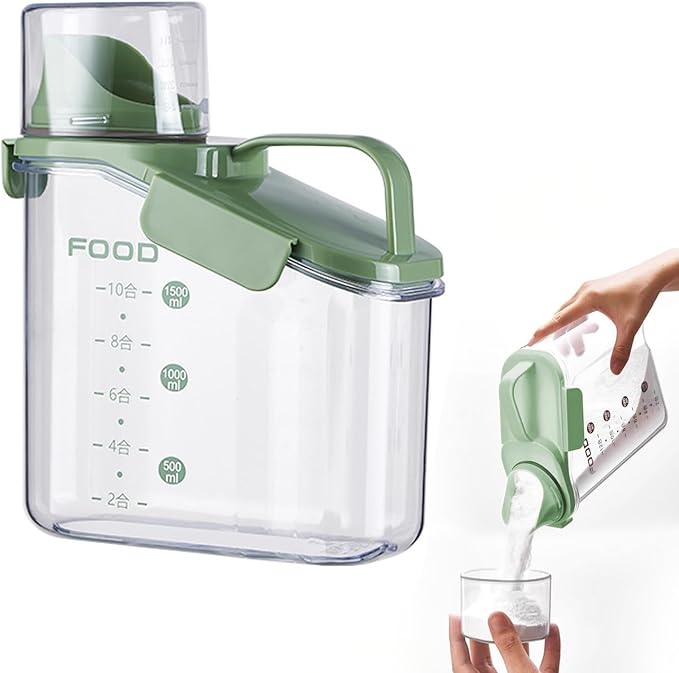 洗濯洗剤ディスペンサー 1600ml ランドリーボトル 洗剤ボトル 洗濯洗剤ボトル ハンドル付き 洗剤収納ボ..