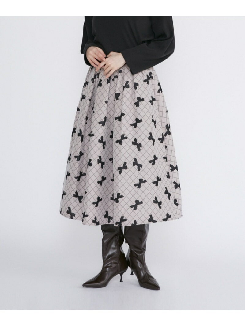 【SALE／60%OFF】リボンジャガードスカート Maglie par ef-de マーリエ ル カセット スカート ロング・..