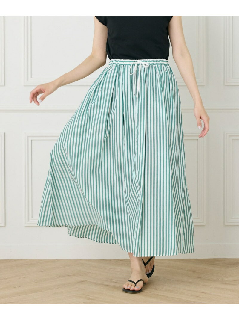 【SALE／22%OFF】ドローコードギャザースカート I.T.'S. international イッツインターナショナル スカート ロング・マキシスカート グリーン【RBA_E】【送料無料】[Rakuten Fashion]